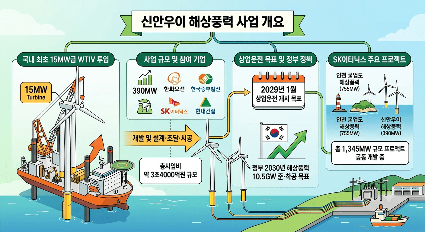 신안우이 해상풍력 사업 개념 이미지
